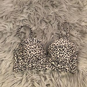 cheetah push up bikini top